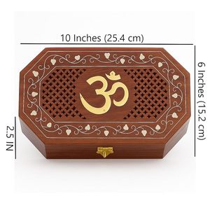 Boîte à bijoux en bois dur naturel sculptée à la main avec motifs floraux, design personnalisable pour une durabilité longue durée, pour bagues et bijoux - Product Image 4