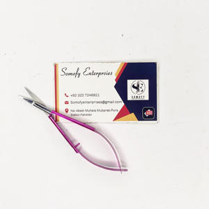 Micro tijera rosa brillante, punta recta plateada, hoja afilada de acero inoxidable, belleza sostenible, manicura, cutículas, tijeras de maquillaje - Product Image 4