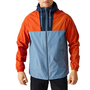 Chaqueta Cortavientos de Bloques de Color para Hombre al por Mayor, Chaqueta Ligera de Nylon con Cremallera, Chaqueta Anorak Cortavientos - Product Image 1
