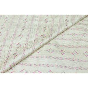 Tissu géométrique TRILOKI multicolore jacquard brodé en soie brute poly 44x38 pour la confection de sacs, le bricolage et la création de mode - Product Image 3