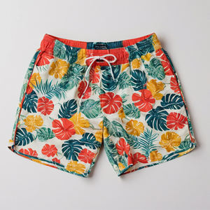 Shorts de bain pour hommes, élégants et modernes, avec tissu à séchage rapide, taille élastique, pour la plage, la station balnéaire, la piscine, la natation, confort estival, coupe ajustée - Product Image 6