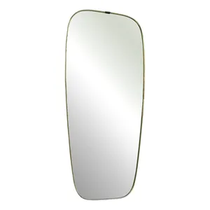 Retro tường gương nhôm tường gương hubsch Nội thất đơn mảnh là một tấm gương không khung với hình dạng bất thường và tròn - Product Image 1