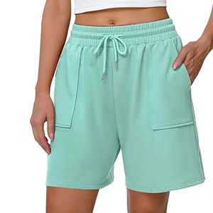 Shorts pour femmes, pantalons courts de qualité supérieure, molleton, coupe régulière, poids lourd, shorts lavés, molleton en coton, shorts bermuda - Product Image 3