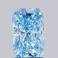 Diamant de laboratoire cultivé CVD Radiant 2,00 ct Fancy Vivid Blue VVS2 pour la fabrication de bijoux