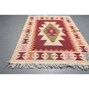 พรมวินเทจ ขนาด 2.8x3.9 ฟุต พรมขนาดเล็ก สีแดงเบจ ทำจากขนสัตว์ - Product Image 2