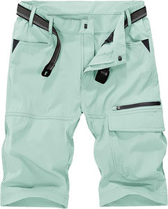 กางเกงคาร์โก้เอวยางยืดของผู้ชายกางเกงขาสั้นผู้ชายไซส์พิเศษกางเกงขาสั้นกลางแจ้ง - Product Image 1
