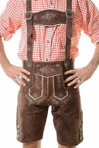 Lederhosen บาวาเรียทุกเพศชุดเดรสหนังแท้นิ่มหวานกางเกงขาสั้นสไตล์เยอรมันดั้งเดิมมีโลโก้ออกแบบได้ตามที่ต้องการ - Product Image 6