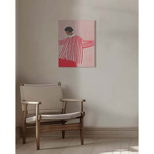 Sac en toile pour femme avec rayures rouges - Product Image 5