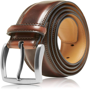 Ceinture en cuir de vache véritable pour hommes d'affaires ceinture en cuir de vache vintage en gros ceinture à ardillon avec logo personnalisé utilisation double face Pakistan - Product Image 1