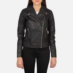 Último diseño mujer Casual prendas de vestir chaquetas de cuero al por mayor de tamaño adulto chaquetas de bombardero de cuero puro para las mujeres - Product Image 6
