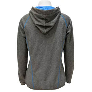 Pull-over surdimensionné en coton éponge française unisexe sweat-shirt à capuche avec logo brodé personnalisé haut court doublé en satin pour l'hiver pour femmes - Product Image 3