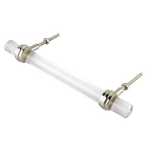 Handmade Bulk Decorative Clear Glass Long Tube <b>Door</b> <b>Handles</b> Home Decor Cabinet Pulls for Kitchen 7.25 Inches New Design - Product Image 1