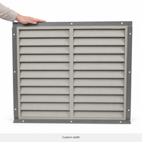 Système de ventilation à panneaux de ventilation en composite SMC pour tours d'alimentation de fermes avicoles et murs de bâtiments d'élevage, taille personnalisée