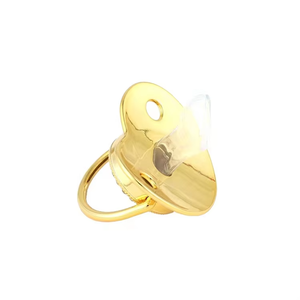 Venta caliente BPA libre de lujo oro pezón infantil chupete cadena personalizada Bling bebé chupete - Product Image 3