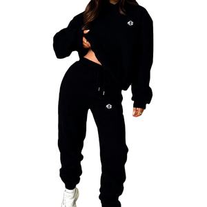 Wholesale Unisex Oversized <b>Black</b>-Pullover <b>Hoodies</b> <b>Women</b> Custom Cotton Fleece Pullover Private Label Streetwear Wholesale USA - Product Image 5