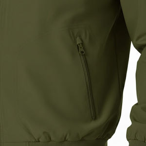 Veste bomber d'hiver pour homme en satin sur mesure en gros, logo sur le devant, coupe-vent, respirante, couleur personnalisée, toutes les tailles disponibles - Product Image 4