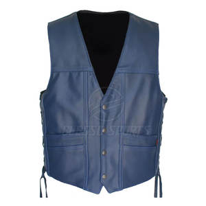 เสื้อกั๊กหนังแท้สำหรับผู้ชาย - Product Image 1