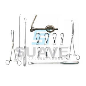 ชุดเครื่องมือสอดช่องคลอดแบบพื้นฐานทำจากสเตนเลสชุดเครื่องมือขยายและขูดมดลูกใหม่ - Product Image 1