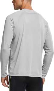 เสื้อตกปลาแขนยาวผ้าโพลีเอสเตอร์สำหรับผู้ชายแบบปรับแต่งได้เสื้อตกปลาแห้งเร็วป้องกันยูวีแบบระบายอากาศได้ SPF UPF 50สำหรับตกปลากันน้ำ - Product Image 6