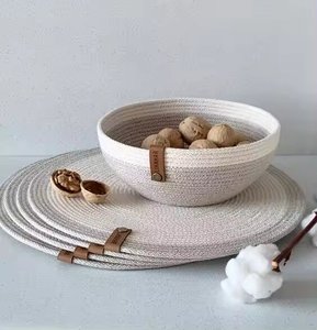 Modern Cotton Rope Woven <b>Basket</b> and Decorative Mats <b>Basket</b> for <b>Blankets</b> Clothes Towel Toys Baby Nursery <b>Basket</b> - Product Image 5