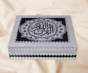 Cadeaux islamiques Mosquée du croissant Sadaquah Box Ramadan Tirelire en bois Eid Mubarak avec comptoir - Product Image 6