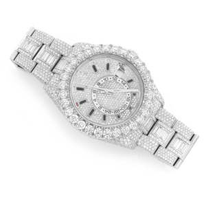 Stylish Iced Out Moissanite <b>Diamond</b> Stainless Steel Square Quartz <b>Watch</b> Luxury Hip Hop Fashion Jewelry for Party - Product Image 3
