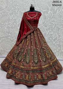 Lehenga Choli With Designed Embroidered Patch And Multi <b>Thread</b> Work - Product Image 5