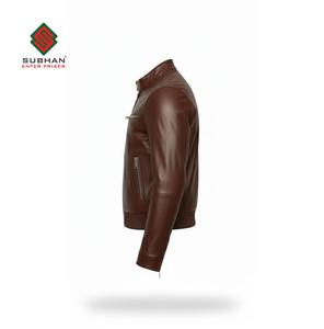 Chaqueta de Cuero Marrón Estilo Bomber de Piel de Oveja para Hombre |   Prendas de Vestir Exteriores de Cuero Marrón Hechas a Mano |   Chaqueta Vintage para Hombre |   Regalo para Él - Product Image 4