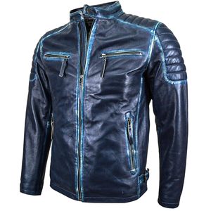 Dernière conception de vestes pour hommes confortables 2025 veste en cuir à col montant de haute qualité pour hommes avec manches complètes - Product Image 3