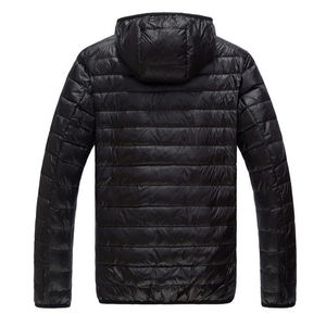 NUEVA Chaqueta Acolchada de Lana para Hombre, Estilo Urbano, con Capucha, Material Impermeable, Logotipo Frontal, Resistente al Viento - Product Image 3