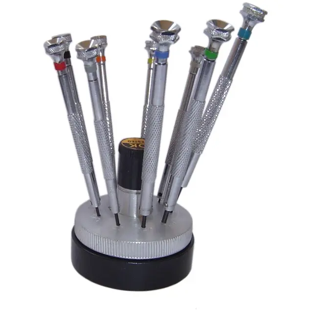 Screw driver (set of 9) with revolving stand