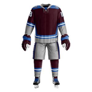 Uniforme de hockey sur glace pour hommes de qualité supérieure, léger, prix de gros, entièrement personnalisé, anti-rides, uniforme de hockey sur glace pour hommes - Product Image 1