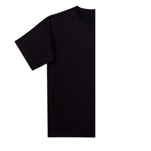 เสื้อยืดลำลองผู้ชายไซส์ใหญ่ คุณภาพสูง ปรับแต่งโลโก้ได้ ด้านหน้าสีดำ 220gsm ผ้าฝ้ายออร์แกนิค 100% ระบายอากาศได้ดี ปักลาย - Product Image 2