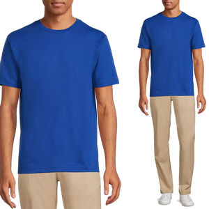 Camiseta de cuello redondo para hombre y hombre grande de alta calidad con diseño superior personalizado con mangas cortas camisas de gran tamaño - Product Image 6