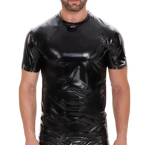 Último Modelo 2026, Nueva Camiseta de Cuero Lisa de Color Personalizado para Hombre, Transpirable, Corte Regular, para Motociclistas, Fitness, Ecológica - Product Image 1