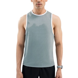 Camiseta sin mangas para hombre al por mayor, ropa de verano, camiseta sin mangas personalizada, precio bajo, diseño recortado, tela de algodón acanalada tejida - Product Image 1