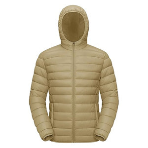 High Quality Hooded Men's Puffer Jacket <b>Quilted</b> Warm Standard <b>Thickness</b> for Casual Wear Outdoor Work Winter Seasons Front - Product Image 1