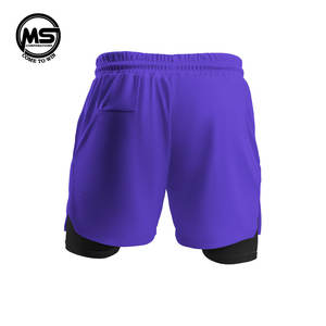 กางเกงขาสั้นออกกำลังกายผ้าสแปนเด็กซ์สำหรับผู้ชายกางเกงขาสั้นออกกำลังกายแบบลำลองเป็นมิตรกับสิ่งแวดล้อมลายถนนสูงสำหรับฤดูร้อน - Product Image 6