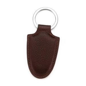 Hecho a mano personalizado marrón cuero genuino llavero anillo de acero inoxidable de alta calidad estilo clásico - Product Image 1