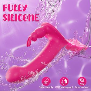 Mainan Seks <span class=keywords><strong>Vibrator</strong></span> <span class=keywords><strong>Rabbit</strong></span> G-Spot Tanpa Tali dengan Pengontrol Jarak Jauh, Dildo Getar Dua Sisi yang Dapat Dipakai untuk Wanita Lesbian - Product Image 5