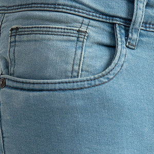 Jeans en denim pour hommes coupe régulière confortable et durable en coton à la mode streetwear décontracté pantalon pour hommes look de tous les jours - Product Image 6