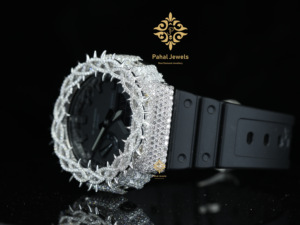 Reloj con Bisel Personalizado, Moissanita, Pasa el Test de Diamantes, Plata 925 y Joyería Hip Hop, Esfera Digital con Fecha, GA2100 DW6900 - Product Image 4