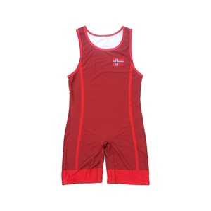 2025 Custom Unisex Wrestling Singlets Heat-Transfer Printing Stretch Quick Dry Spandex/Polyester 220g Norway International - Product Image 1
