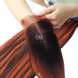 Genius Weft Luxury Vietnamese Raw Virgin Hair Super Bone Straight Silky Piano Style Extensiones de cabello humano alineadas con cutícula - Product Image 2