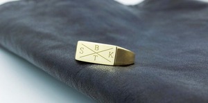 Initial Signet <b>Ring</b> Custom Engraved Pinky Women Sterling Silver Signet <b>Ring</b> 8x15mm Couple <b>Ring</b> Personalized Gift For Women - Product Image 2