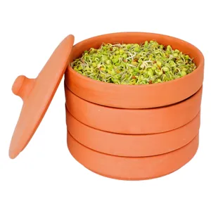 2024 Sprouting Ceramic Tray Ceramic Seed Sprouting Tray Clay Sprouting Pot Terracotta Clay Sprouter For Grain And Seeds