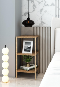 3-Tier Wooden Corner Shelf Decorative Side Table Plant Stand & <b>Storage</b> <b>Unit</b> - Product Image 2