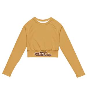 Top de otoño a la moda para mujer, camisetas de gimnasio recortadas de alta calidad, logotipo personalizado impreso, Sudadera de punto sólido, característica antibolitas - Product Image 1