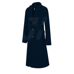 Abrigo para hombre con corte largo y apariencia elegante para Otoño e Invierno Abrigo largo abotonado para hombres con aspecto minimalista - Product Image 2