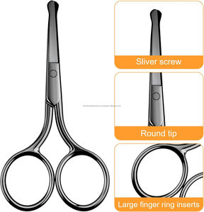 Wholesale Stainless Steel Nose Hair & Eyebrow <b>Trimming</b> Scissors-Professional Beauty <b>Tools</b> for Personal Care - Product Image 5